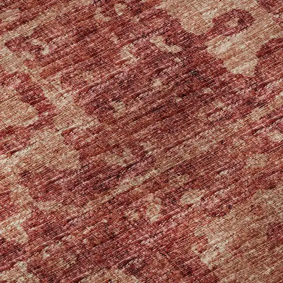 Cinnamon And Red Tribal Washable Indoor Outdoor Area Rug Photo 8