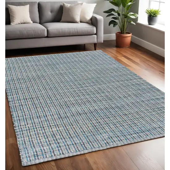 Classic Blue Jute Area Rug Photo 1