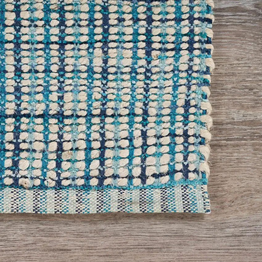 Classic Blue Jute Area Rug Photo 6