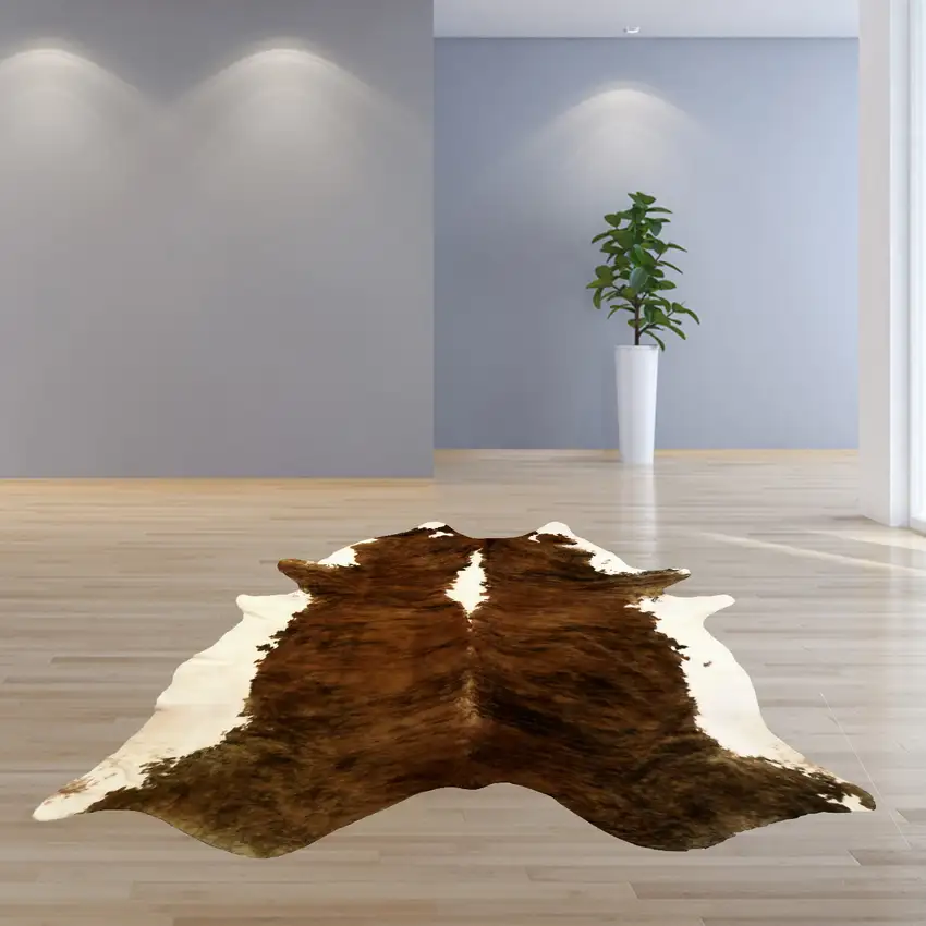 Classic Brindled Cowhide Rug Photo 6