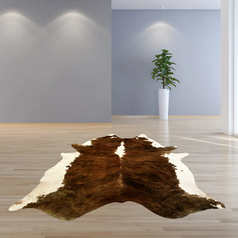 Classic Brindled Cowhide Rug Photo 5