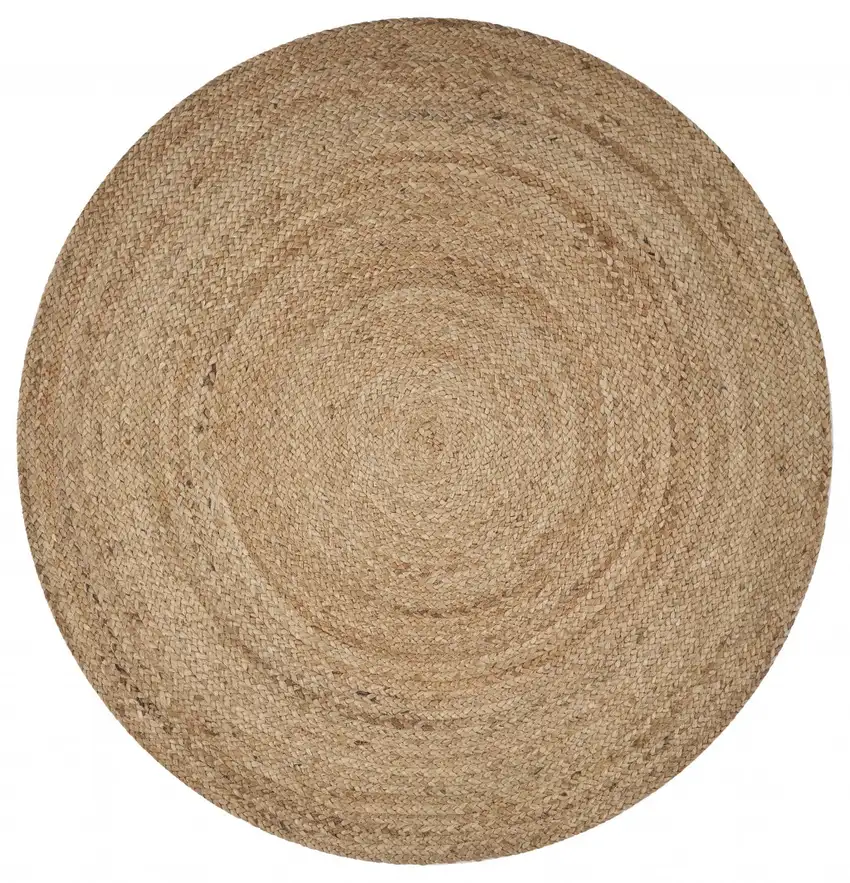 Classic Simple Natural Jute Area Rug Photo 10
