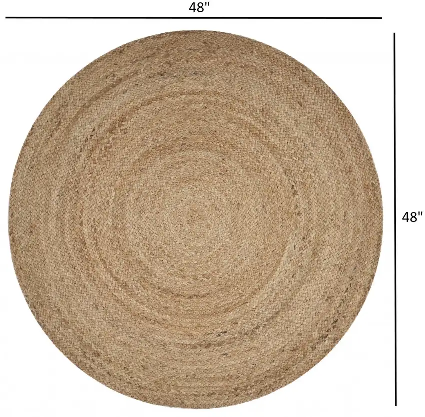 Classic Simple Natural Jute Area Rug Photo 8