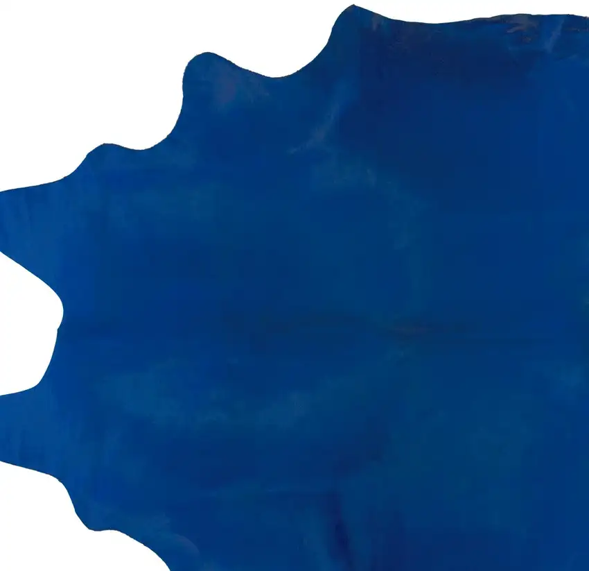 Cobalt Cowhide Hand Knotted Area Rug Photo 4