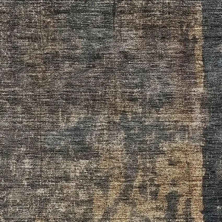 Coffee And Beige Abstract Washable Area Rug With UV Protection Photo 4