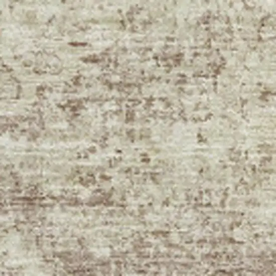 Coffee And Beige Floral Washable Area Rug With UV Protection Photo 3