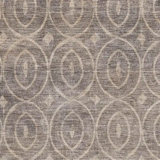 Coffee And Beige Geometric Washable Area Rug With UV Protection Photo 2