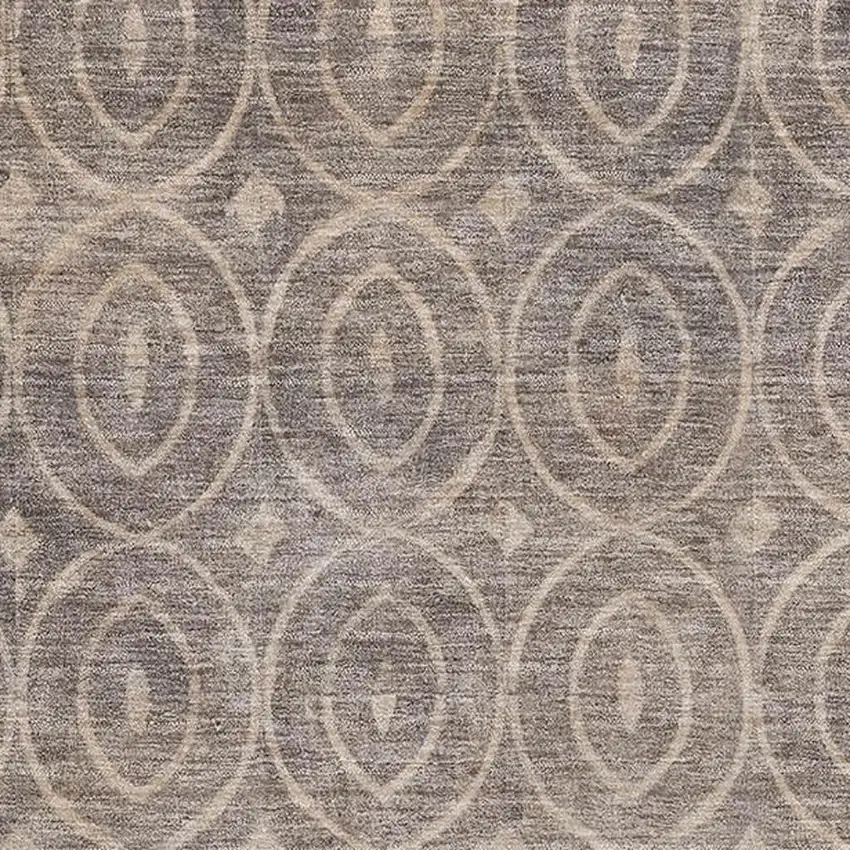 Coffee And Beige Geometric Washable Area Rug With UV Protection Photo 2