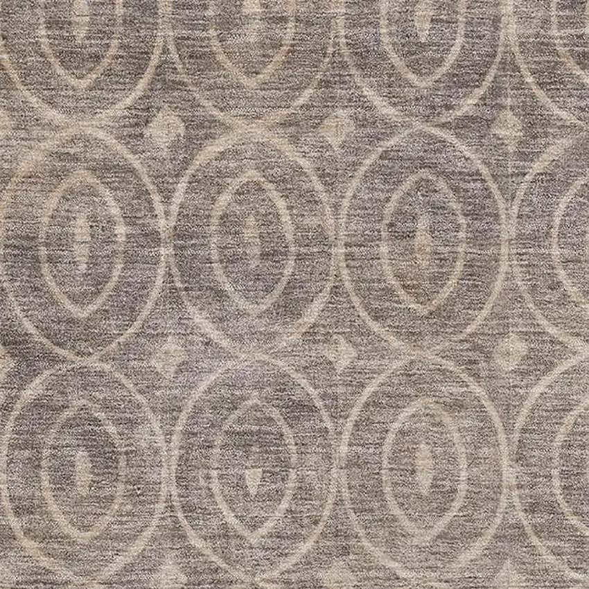 Coffee And Beige Geometric Washable Area Rug With UV Protection Photo 2