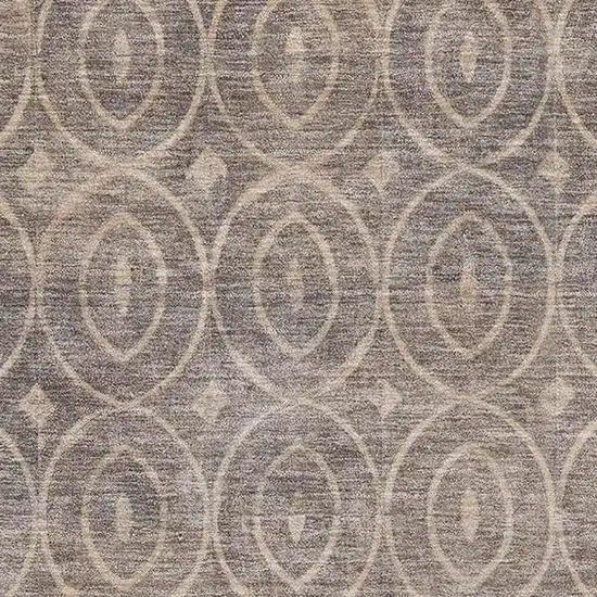 Coffee And Beige Geometric Washable Area Rug With UV Protection Photo 2