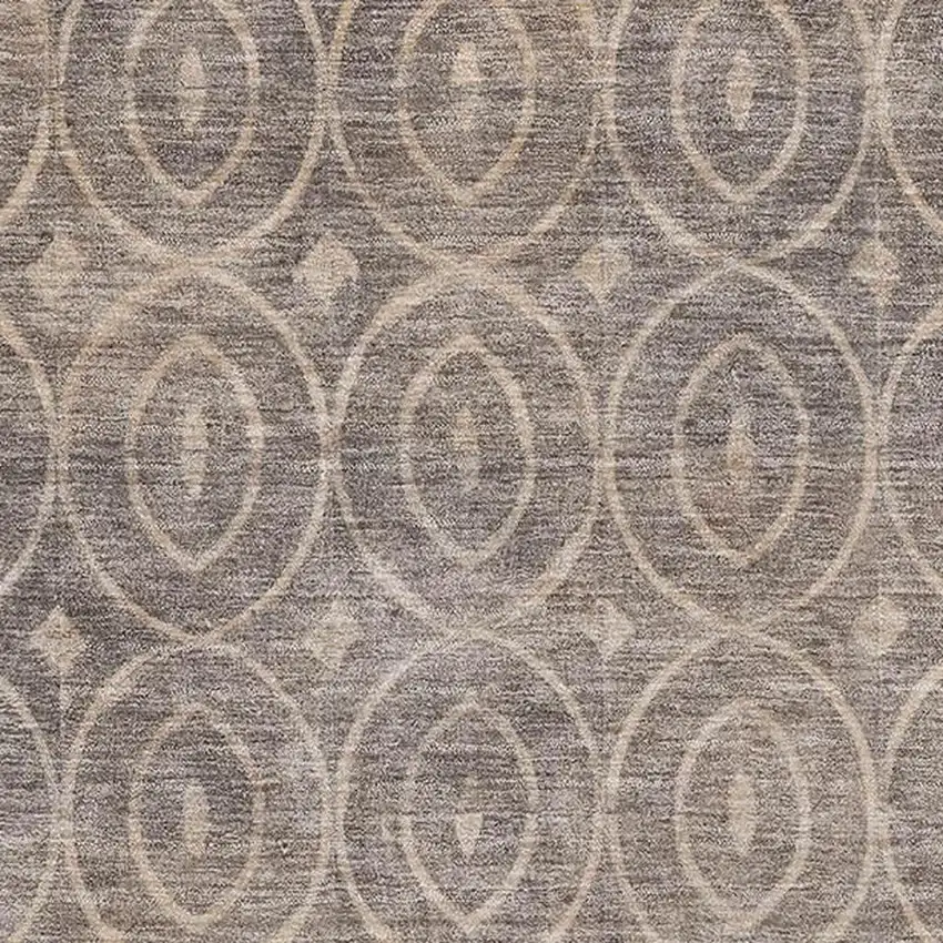 Coffee And Beige Geometric Washable Area Rug With UV Protection Photo 2