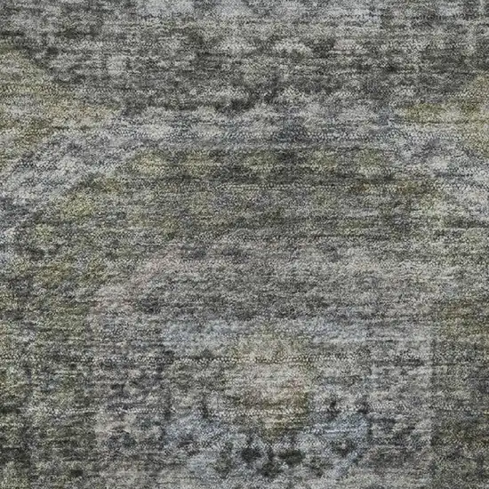 Coffee And Gray Abstract Geometric Washable Area Rug With UV Protection Photo 8