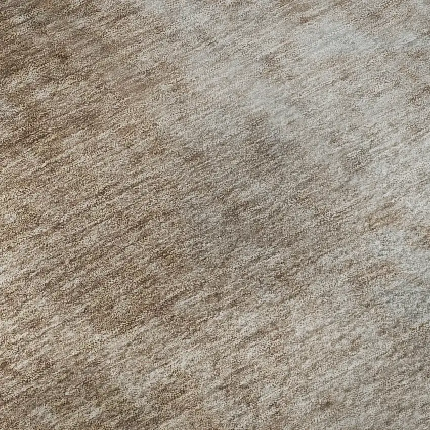 Coffee And Gray Abstract Washable Area Rug With UV Protection Photo 9