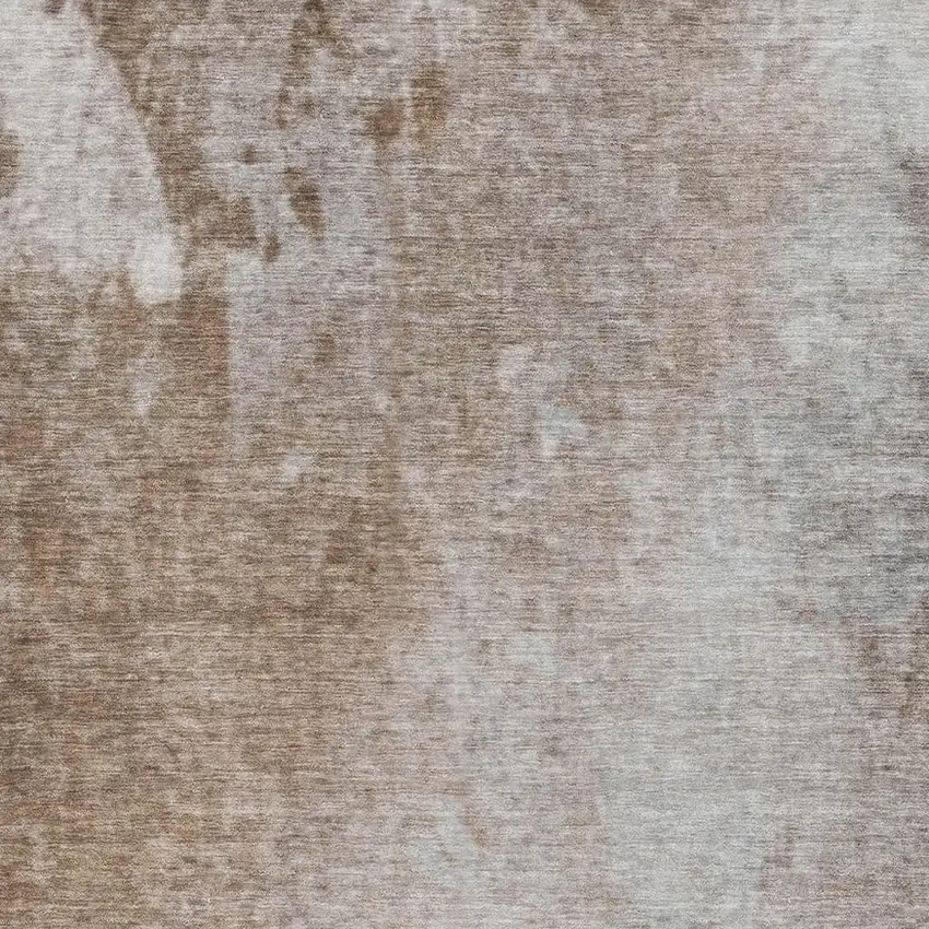 Coffee And Gray Abstract Washable Area Rug With UV Protection Photo 7