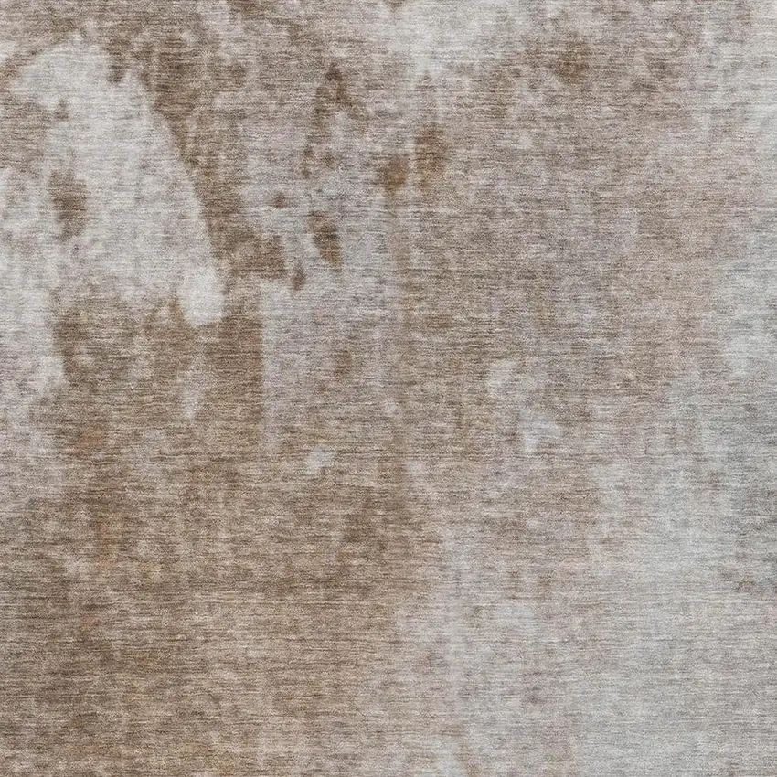 Coffee And Gray Abstract Washable Area Rug With UV Protection Photo 3