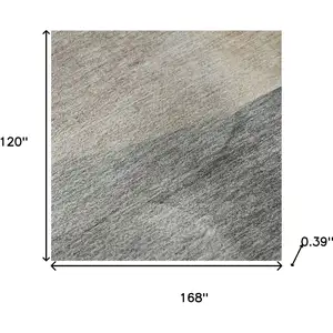 Photo of Coffee And Gray Abstract Washable Area Rug With UV Protection