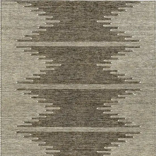 Coffee And Ivory Abstract Washable Indoor Outdoor Area Rug Photo 8