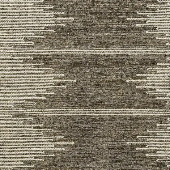 Coffee And Ivory Abstract Washable Indoor Outdoor Area Rug Photo 7