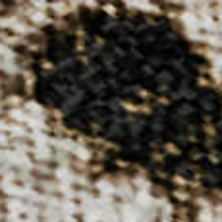 Coffee And Ivory Moroccan Washable Area Rug With UV Protection Photo 2