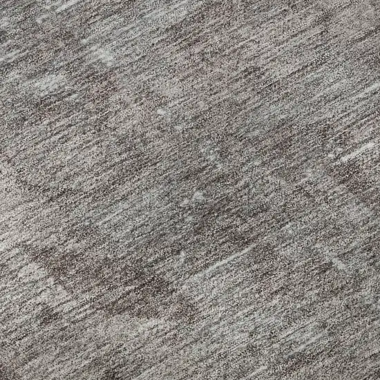 Coffee And Silver Oriental Washable Area Rug With UV Protection Photo 9