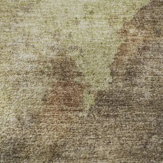 Coffee And Taupe Abstract Washable Area Rug With UV Protection Photo 8