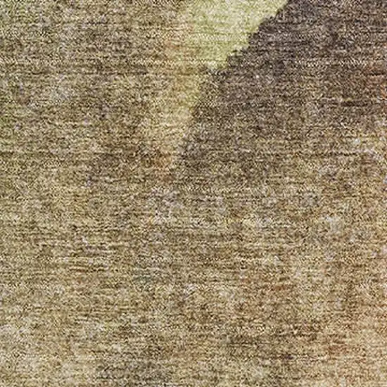 Coffee And Taupe Abstract Washable Area Rug With UV Protection Photo 3