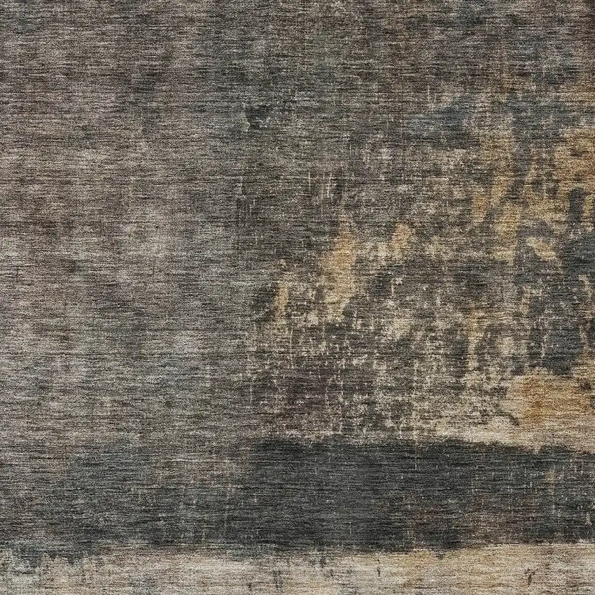 Coffee Black And Beige Abstract Washable Indoor Outdoor Area Rug Photo 6