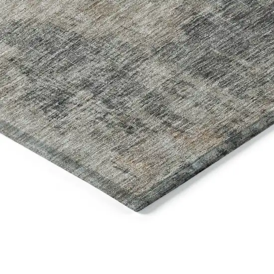 Coffee Black And Beige Abstract Washable Indoor Outdoor Area Rug Photo 5