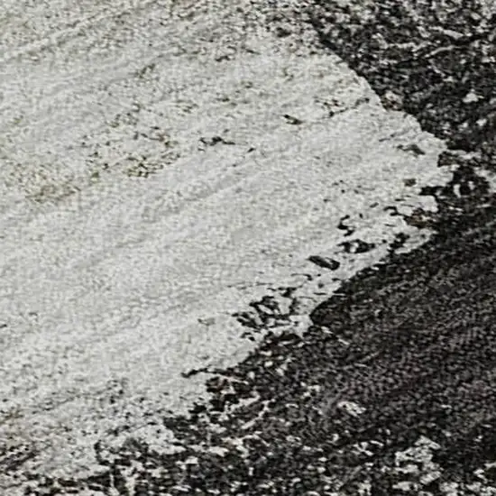 Coffee Charcoal And Ivory Abstract Washable Area Rug With UV Protection Photo 3