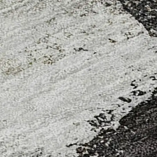 Coffee Charcoal And Ivory Abstract Washable Area Rug With UV Protection Photo 2