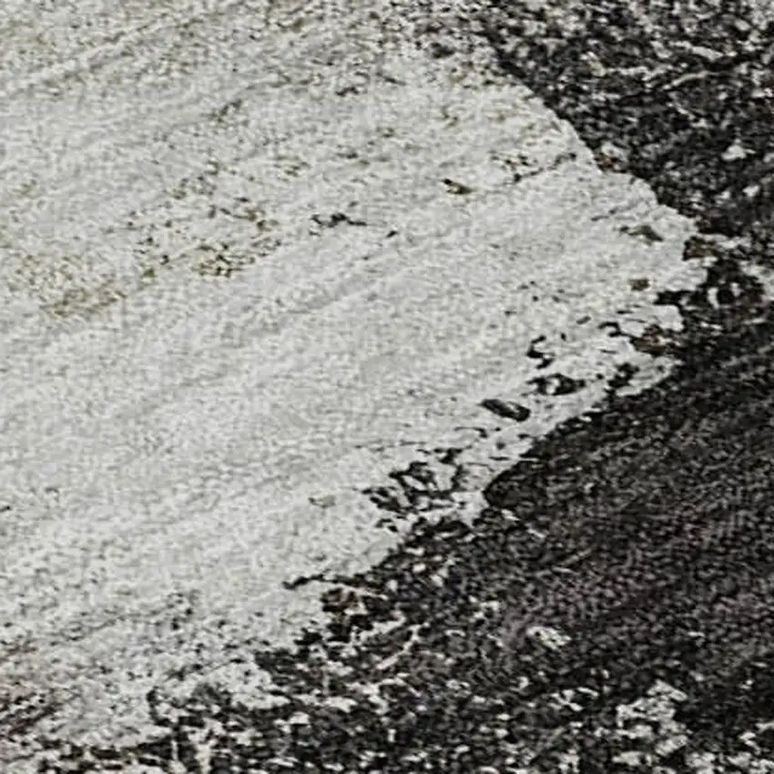 Coffee Charcoal And Ivory Abstract Washable Area Rug With UV Protection Photo 3