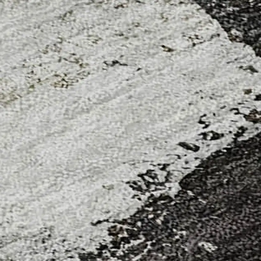 Coffee Charcoal And Ivory Abstract Washable Area Rug With UV Protection Photo 2