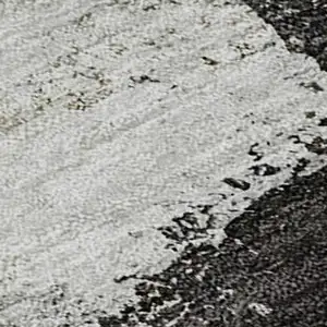 Photo of Coffee Charcoal And Ivory Abstract Washable Area Rug With UV Protection