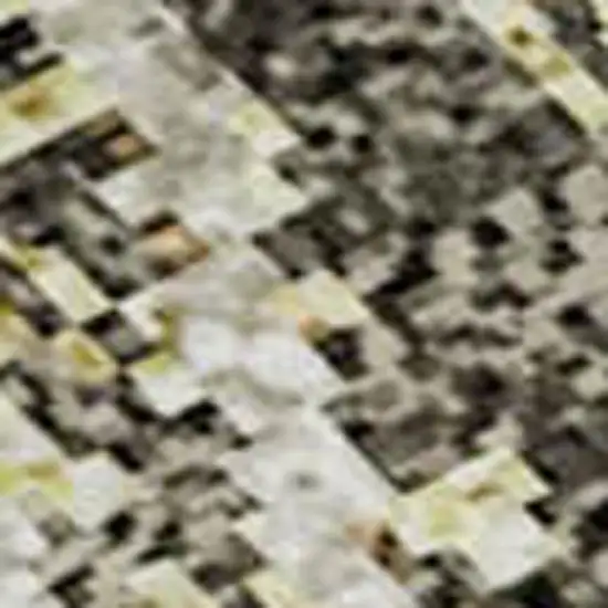 Coffee Gold And Taupe Geometric Washable Area Rug With UV Protection Photo 2