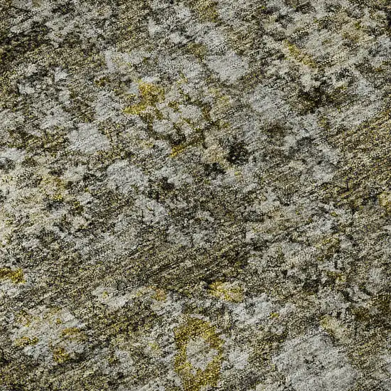 Coffee Ivory And Gold Oriental Washable Area Rug With UV Protection Photo 8