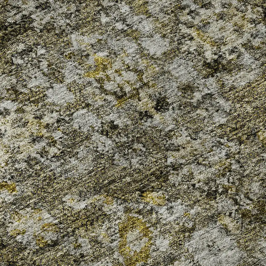 Coffee Ivory And Gold Oriental Washable Area Rug With UV Protection Photo 8