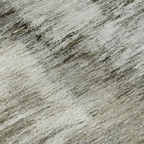 Coffee Ivory And Gray Abstract Washable Area Rug With UV Protection Photo 1