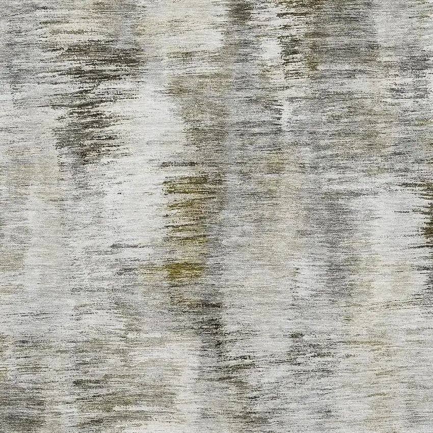 Coffee Ivory And Gray Abstract Washable Area Rug With UV Protection Photo 4