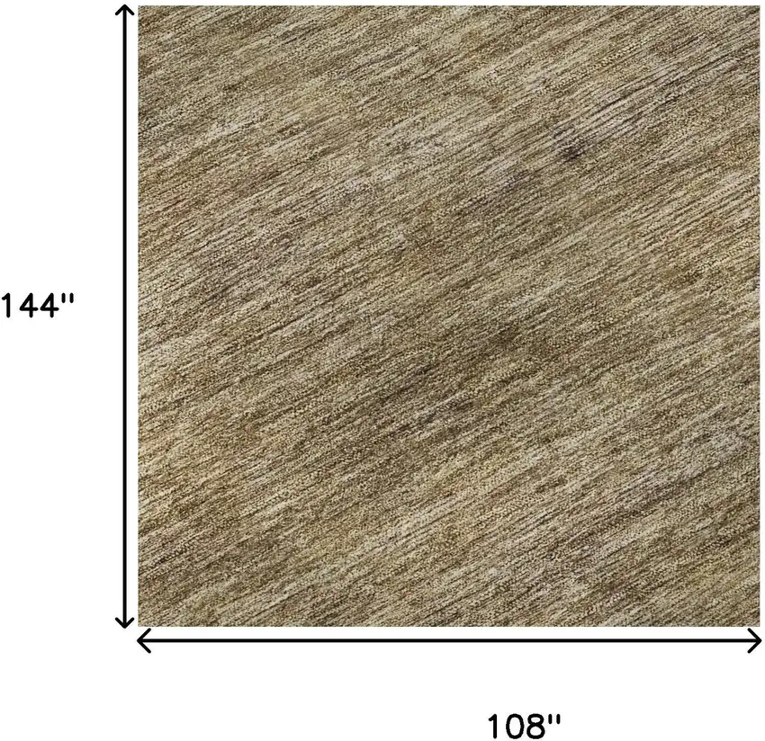 Coffee Ivory And Taupe Striped Washable Area Rug With UV Protection Photo 8