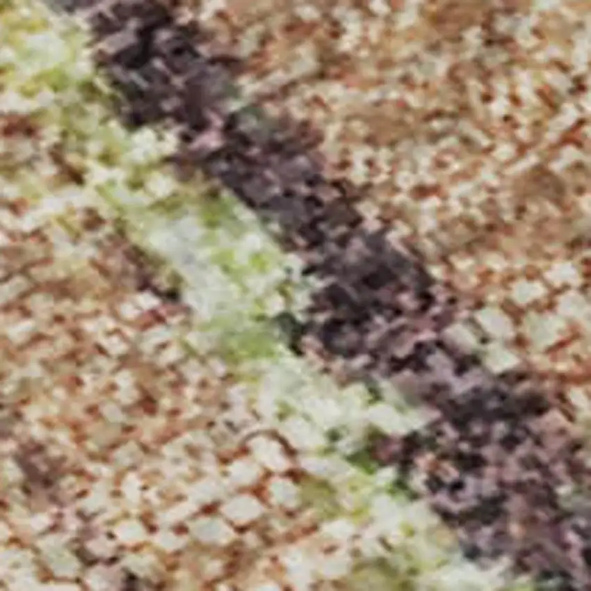 Coffee Mint Green And Beige Abstract Washable Area Rug With UV Protection Photo 3