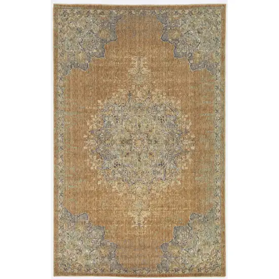 Coffee Vintage Wool Accent Rug Photo 2