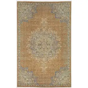 Photo of Coffee Vintage Wool Accent Rug