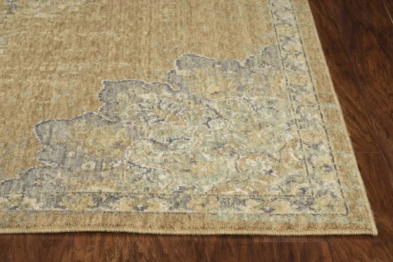 Coffee Vintage Wool Accent Rug Photo 1