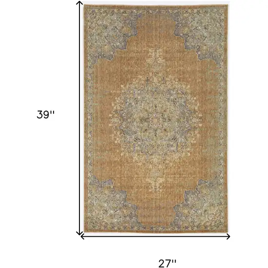 Coffee Vintage Wool Accent Rug Photo 7