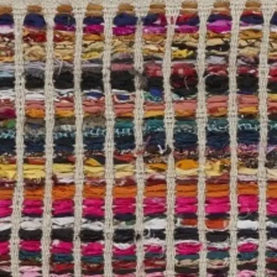 Colorful Traditional Chindi Area Rug Photo 4