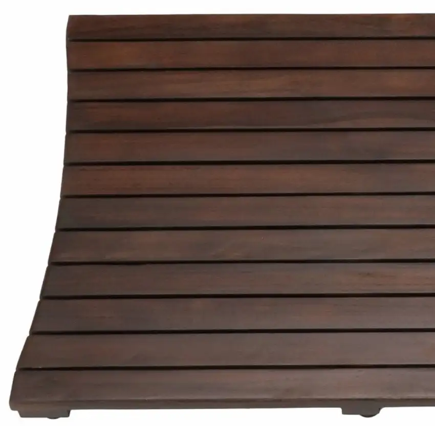 Compact Teak Floor Mat In Brown Finish Photo 9