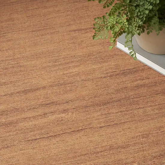 Copper Abstract Washable Area Rug Photo 9