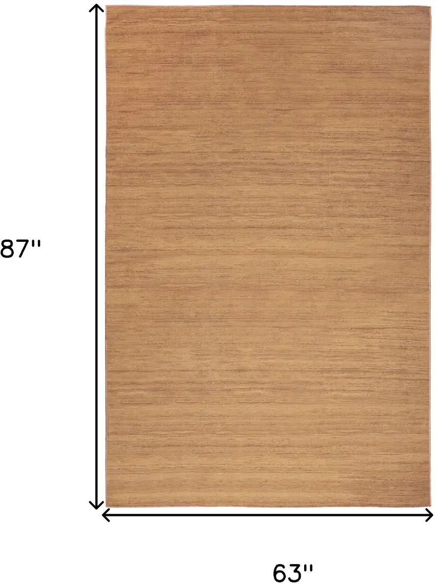 Copper Abstract Washable Area Rug Photo 3