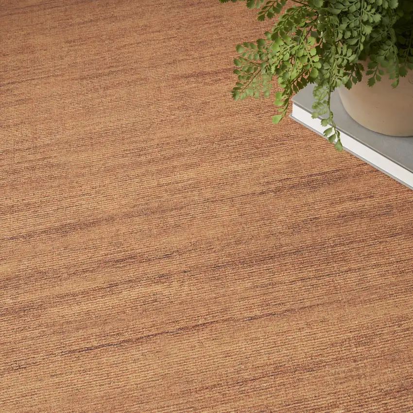 Copper Abstract Washable Area Rug Photo 7