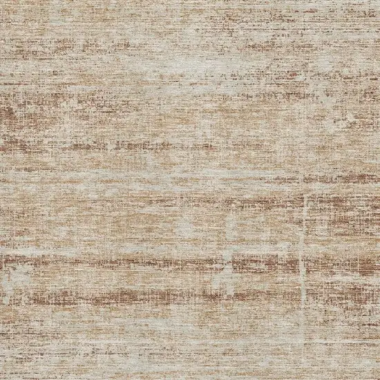 Copper And Beige Abstract Washable Area Rug With UV Protection Photo 4